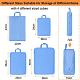 Packing Cubes, 4 PCS Travel Organiser Packing Bags Travel Luggage Packing Organizers with Shoe Bag for Clothes Suitcase Shoes